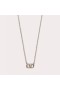 Valentino VLogo Signature Necklace In Metal With Crystals Silver