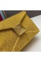 Valentino Small One Stud Crossbody Bag With Chain and Sparkling Crystals In Suede Yellow