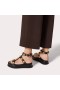 Valentino Roman Stud Platform Sandals With Ankle Strap Women Calfskin Black