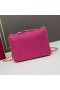 Valentino Small One Stud Crossbody Bag With Chain and Sparkling Crystals In Suede Rose