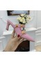 Valentino Roman Stud Heeled Mules With Straps Women Calfskin Pink