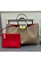 Valentino Large VLogo Escape Tote In Grained Calfskin Khaki