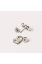 Valentino Mini VLogo Signature Stud Earrings In Metal With Crystals Silver