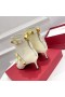 Valentino Rockstud Ankle Booties 70MM Women Calfskin Beige