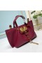 Valentino Small VLogo Escape Tote In Grained Calfskin Burgundy