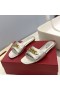Valentino VLogo Chain Slides Women Calfskin Silver