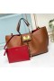 Valentino Large VLogo Escape Tote In Grained Calfskin Caramel