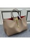 Valentino Large VLogo Escape Tote In Grained Calfskin Khaki