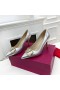 Valentino VLogo Signature Pumps With Crystals Women Calfskin Silver