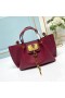 Valentino Small VLogo Escape Tote In Grained Calfskin Burgundy