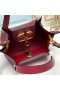 Valentino Small VLogo Escape Tote In Grained Calfskin Burgundy