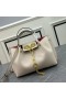 Valentino Small VLogo Escape Tote In Grained Calfskin Beige