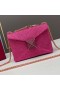Valentino Small One Stud Crossbody Bag With Chain and Sparkling Crystals In Suede Rose