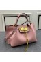 Valentino Small VLogo Escape Tote In Grained Calfskin Pink