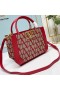 Valentino Small Shopping Bag In Toile Iconographe Fabric Red/Beige