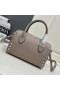 Valentino Small Rockstud Boston Bag In Grained Calfskin Taupe