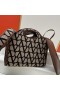 Valentino Small Le Troisieme Shopping Bag In Toile Iconographe Fabric Black