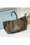 Valentino Large VLogo Escape Tote In Grained Calfskin Coffee