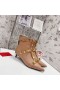 Valentino Rockstud Ankle Booties 65MM Women Calfskin Apricot