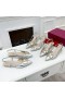 Valentino VLogo Signature Slingback Pumps With Crystals Women Calfskin Silver