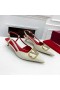 Valentino VLogo Signature Slingback Pumps With Crystals Women Calfskin White