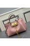 Valentino Small VLogo Escape Tote In Grained Calfskin Pink