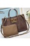 Valentino Medium VLogo Signature Shopping Bag With Roman Studs In Synthetic Riffia Coffee