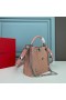Valentino Mini Roman Stud Handbag With Sparkling Crystals In Nappa Leather Cherry