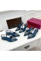 Valentino VLogo Signature Slingback Pumps With Crystals Women Calfskin Blue