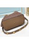 Valentino Small VLogo Signature Shopping Bag With Roman Studs In Synthetic Riffia Coffee