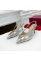 Valentino VLogo Signature Slingback Pumps With Crystals Women Calfskin Silver