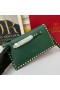 Valentino Large Rockstud Wristlet Clutch With Chain In Calfskin Green
