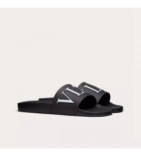 Valentino VLTN Signature Slides Unisex Rubber Black