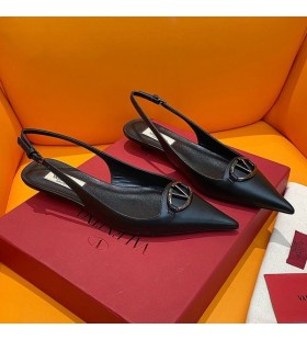 Valentino Vlogo Slingback Ballerinas Women Calfskin Black