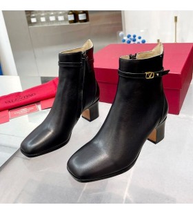 Valentino Tan-Go Ankle Boots 45mm Women Calfskin Black