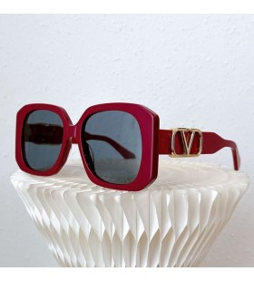 Valentino VLS-205A Squared Sunglasses Acetate Frame With Vlogo Red