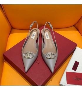 Valentino Vlogo Slingback Ballerinas Women Calfskin Grey