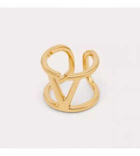 Valentino VLogo Signature Open Ring In Metal Gold
