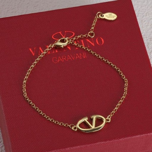 Valentino VLogo Assinatura Da Cadeia De Pulseiras Em Metal Dourado