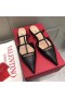 Valentino Rockstud Fino Mulas Mulheres Pelica Preto
