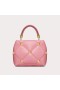 Valentino Romana Pequena Stud Bolsa Em Couro Napa Cor-De-Rosa