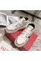 Valentino Um parafuso prisioneiro XL Mid-Top Tênis Unissex Couro Napa Branco/Preto