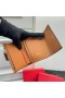 Valentino Pequeno VLogo Assinatura De Dobra Tripla Em Papel Carteira No Granulado Pelica Marrom