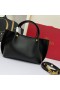 Valentino Pequeno VLogo Escapar Bolsas Em Pelica Preto/Branco