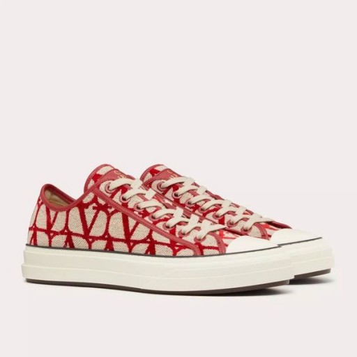 Valentino Totaloop Alacsony Szárú Tornacipő Unisex Még Iconographe Szövet Piros