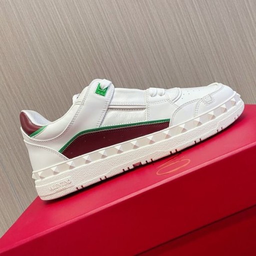 Valentino Freedots Alacsony Szárú Cipő Unisex Borjúbőr Fehér/Bordó