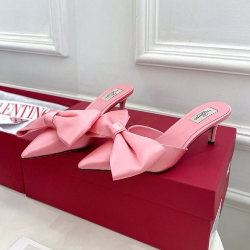Valentino VLogo Íj Magas Sarkú Öszvérek Nők, Selyem Pink