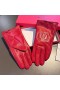 Valentino VLogo Embossed Gloves Women Sheepskin Red