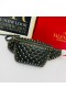 Valentino Nagy Rockstud Spike Öv Táska Fekete Báránybőr