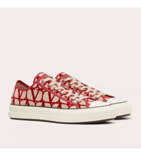 Valentino Totaloop Alacsony Szárú Tornacipő Unisex Még Iconographe Szövet Piros